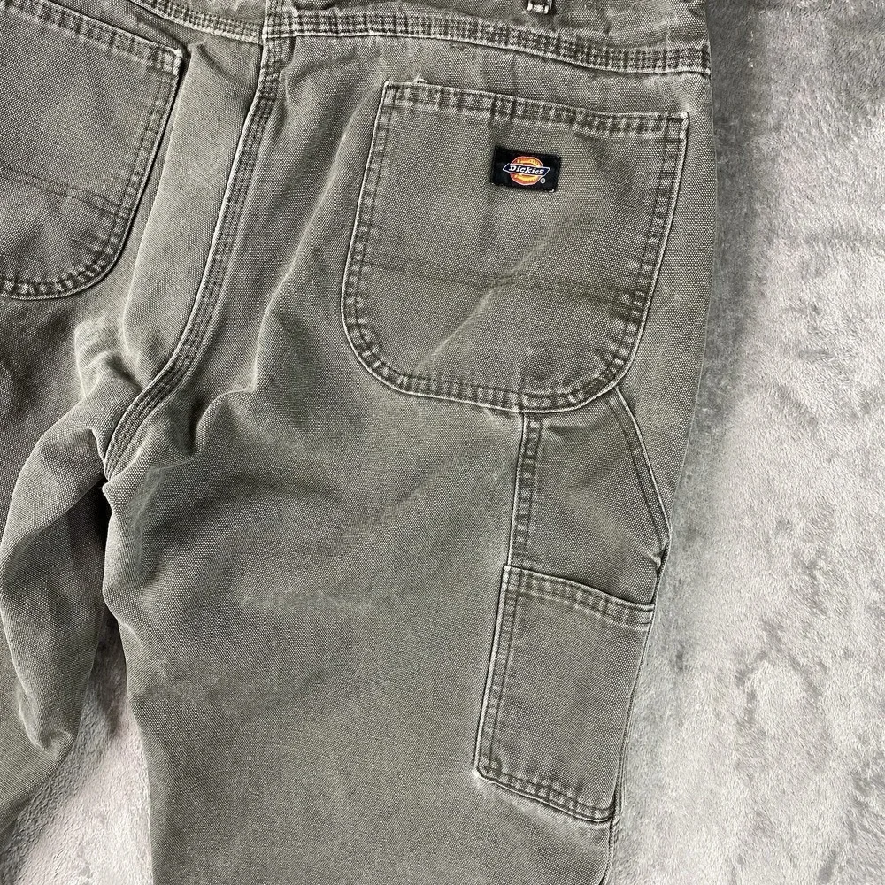 Dickies Pants Mens‎ Size 38x32 (fit 37x30) Green Canvas Carpenter Skater Grunge